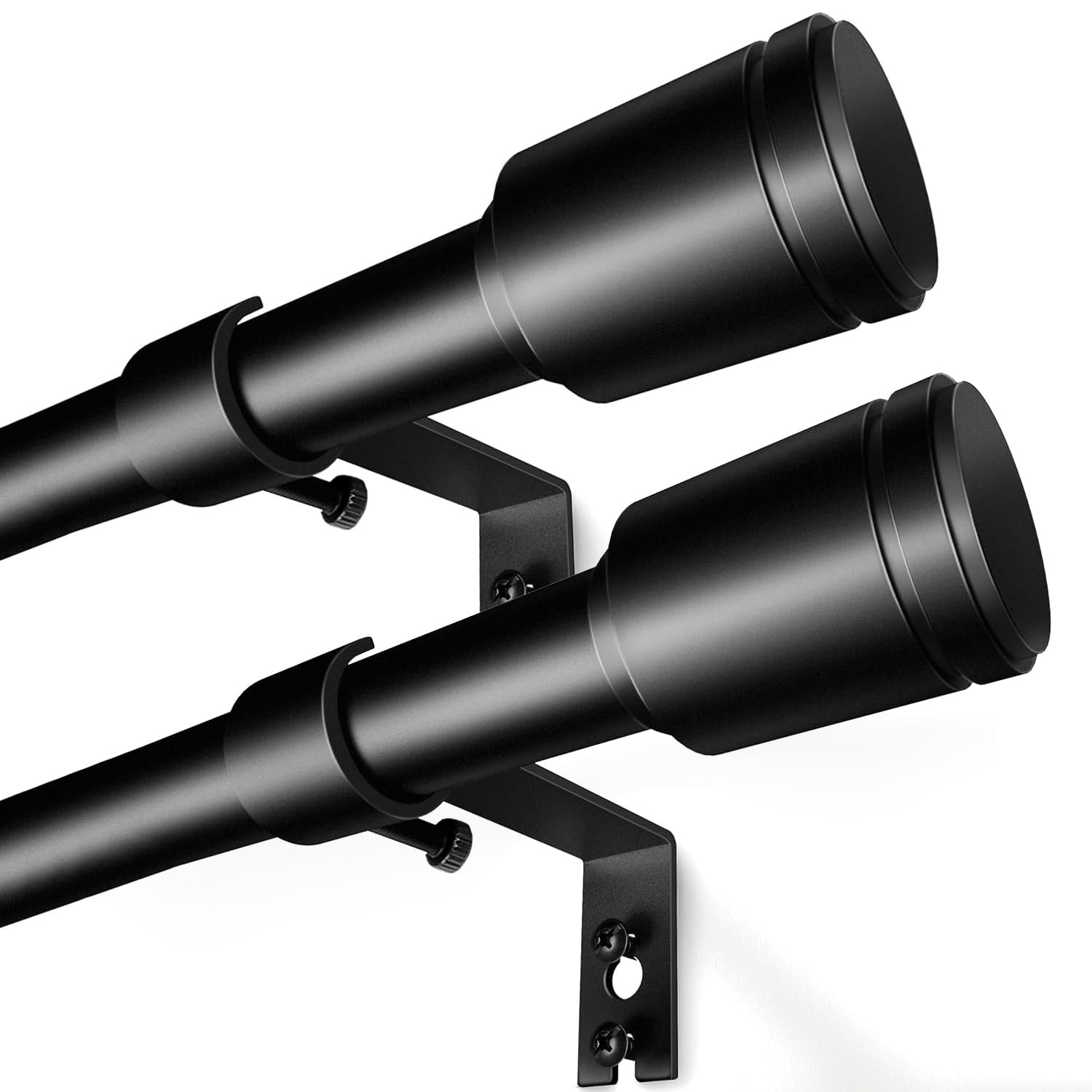 5/8” Diameter Curtain Rods 30-90 Inch, for 30-84 Inch Windows, Adjustable Spl…