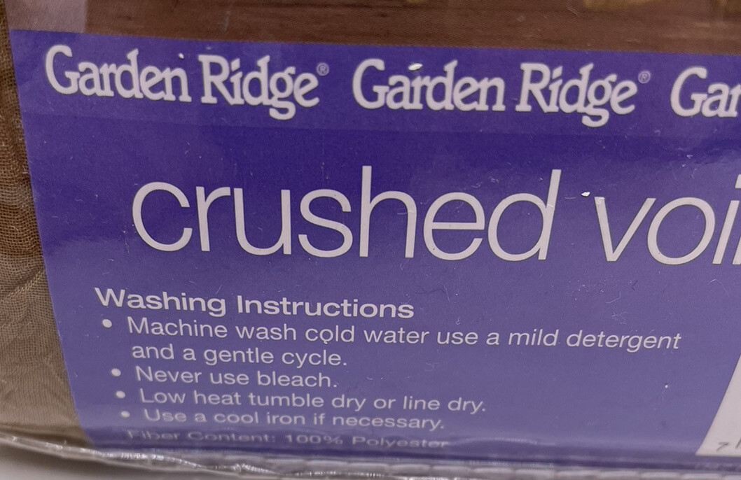 Window Panels Rod Pocket Crushed Voile (2) Ea 50”x84” New In Pkg Garden Ridge