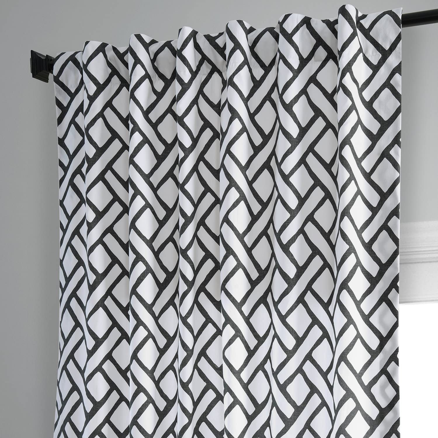 Modern Geometric Printed Curtains 84 Inches Long Luxury Cotton Curtains (1 Pa…