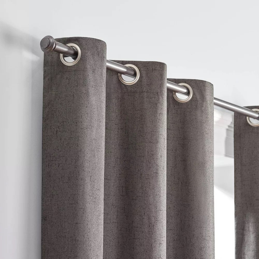 Eclipse Windsor Blackout Smoke Gray Grommet Hang Curtain Panel 42″ x 63″