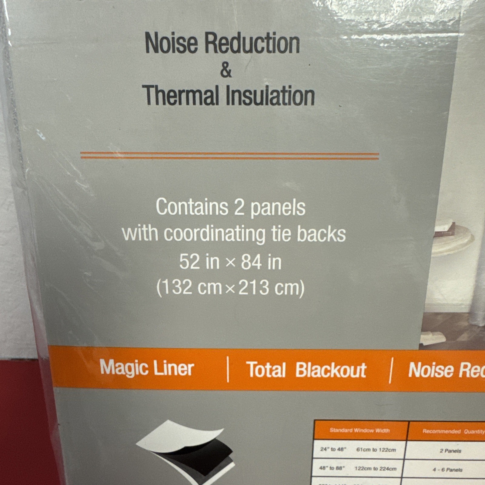 Silk Home Blackout Curtains Noise Reduction 2 Panels 52x84in Silver New W/tags