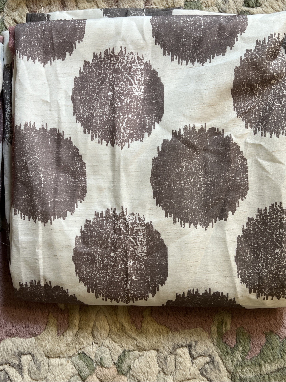 6 Curtain Panels Soft Lavender Powder Puffs 108” X 50” Lined 10% Linen EUC