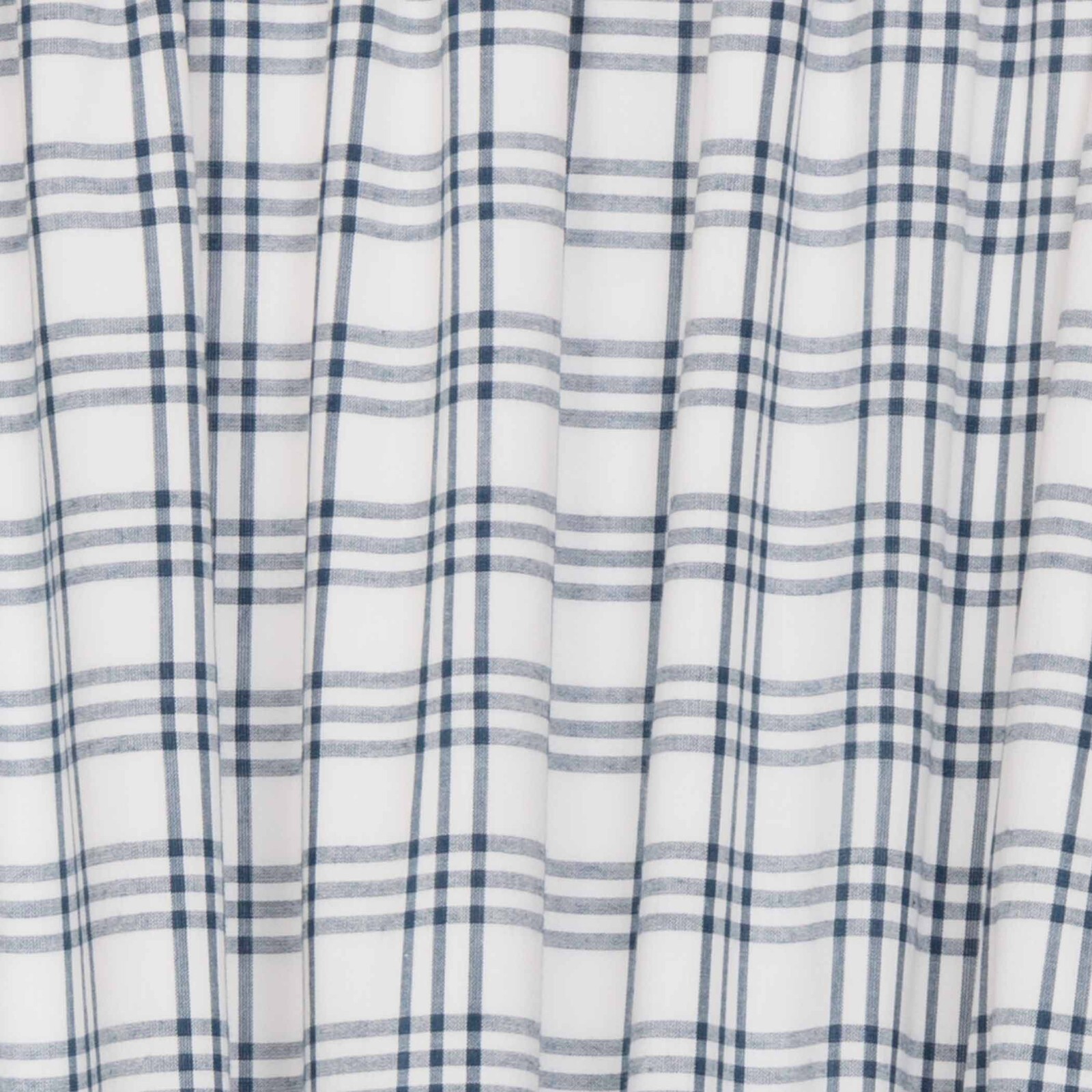 Blue & White Window Tiers Open Plaid Sawyer Mill Farmhouse Cafe Curtain Set VHC