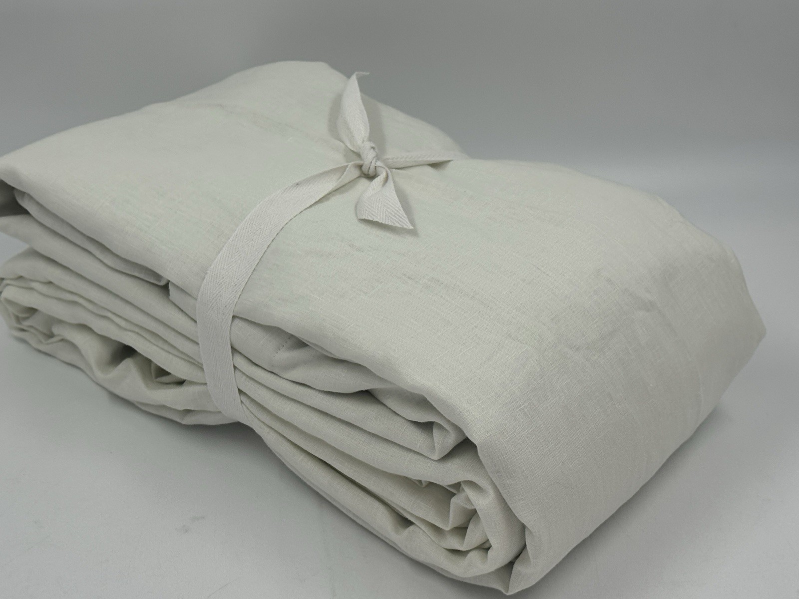 New Pottery Barn Belgian Flax Linen Blackout Curtain 50x 120 Ivory, FLAW READ