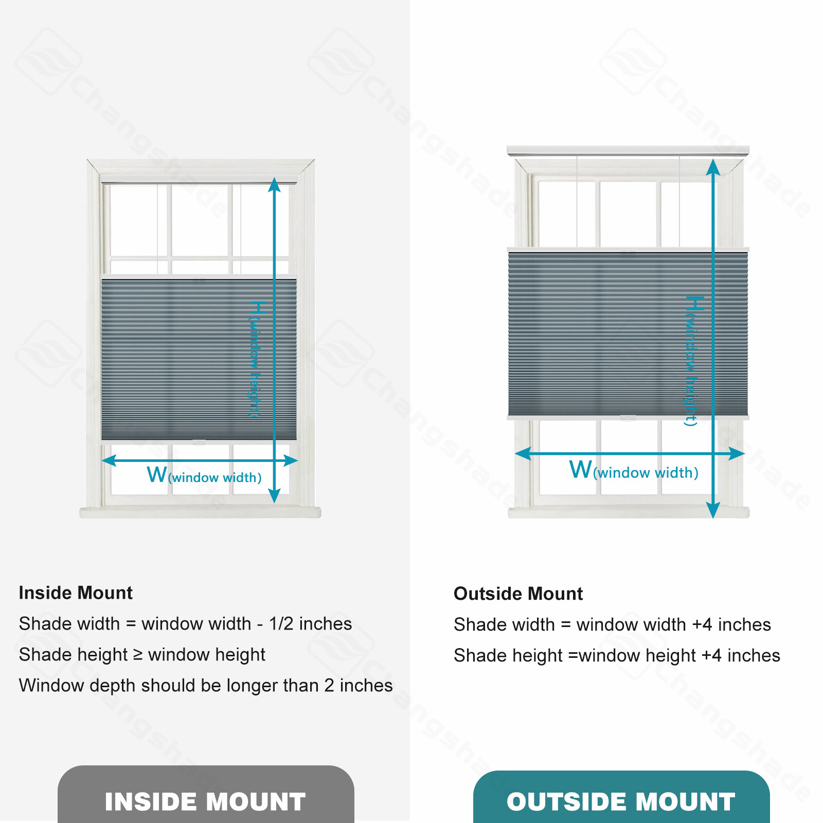 Custom CUT Light Filtering Honeycomb ShadesTop Down Bottom Up Cellular Blinds