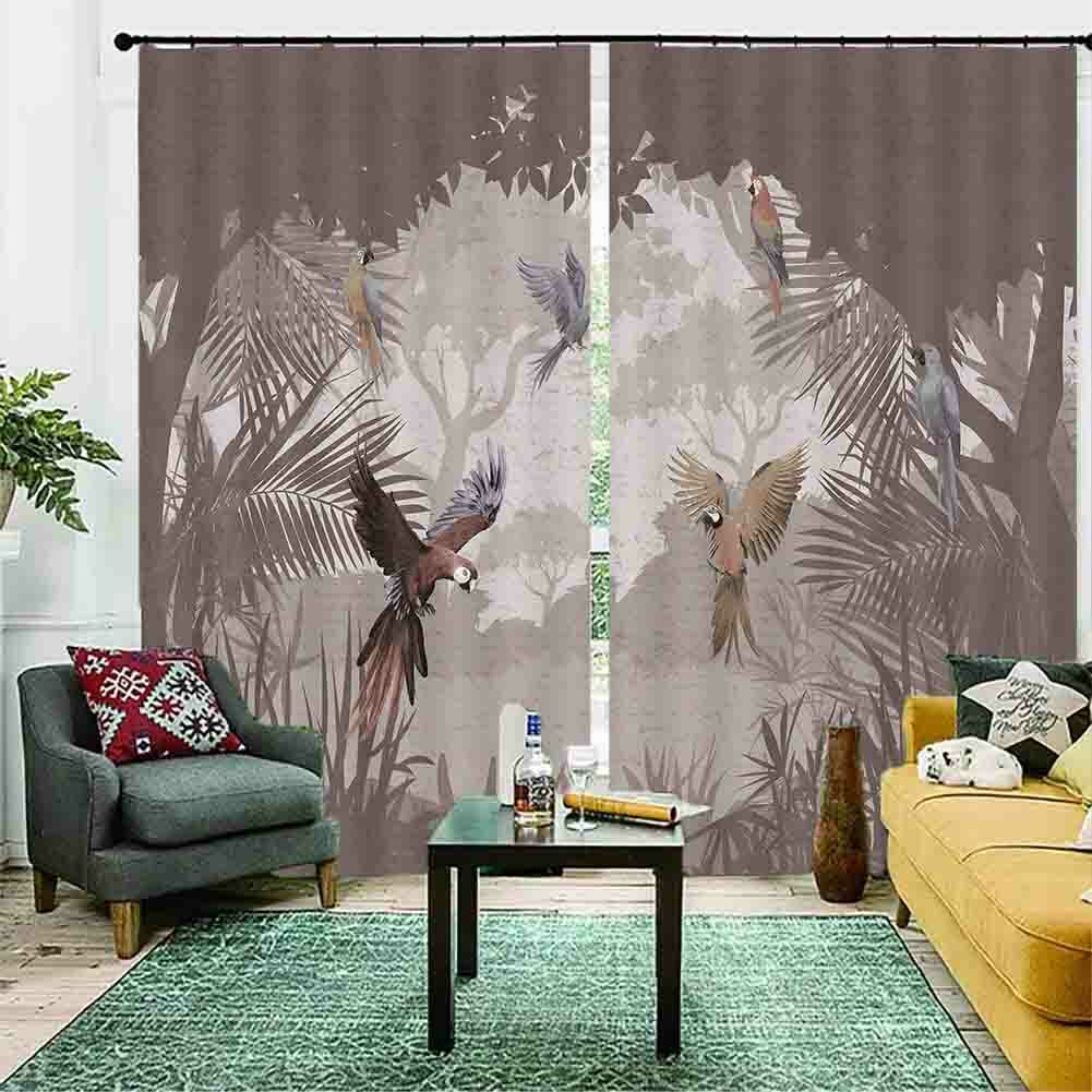 Birds Fight Each Other 3D Blockout Photo Print Curtain Fabric Curtains Window