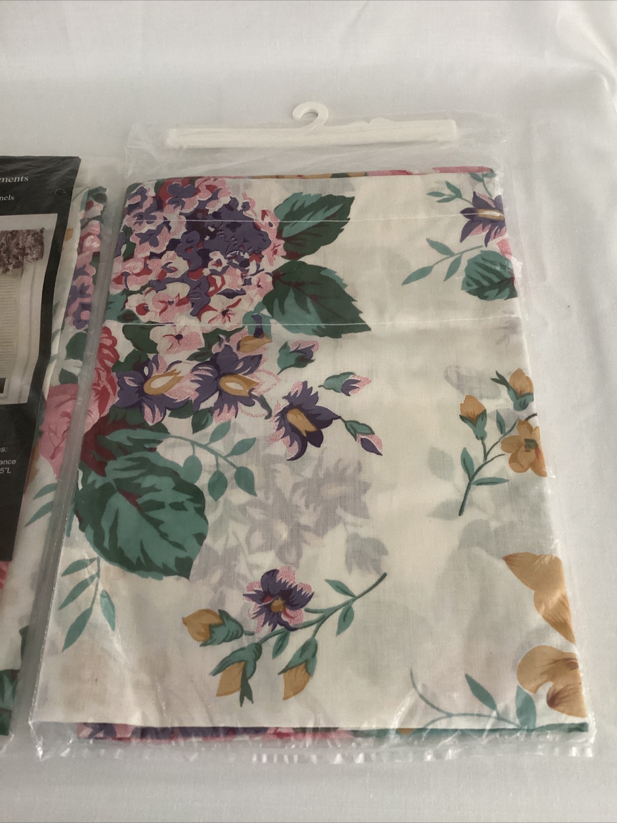 Two (2) Floral Balloon Valances 60” x 15” Tip Tops by Jean Roberts