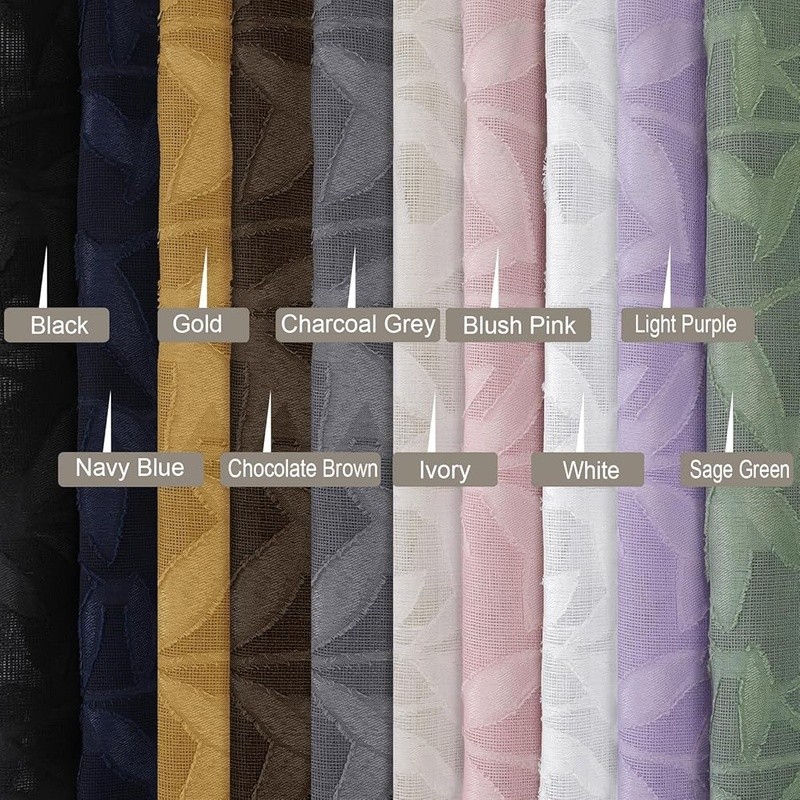 Light Filtering Sheer Curtains Rod Pocket Hanging Options Home Decoration New