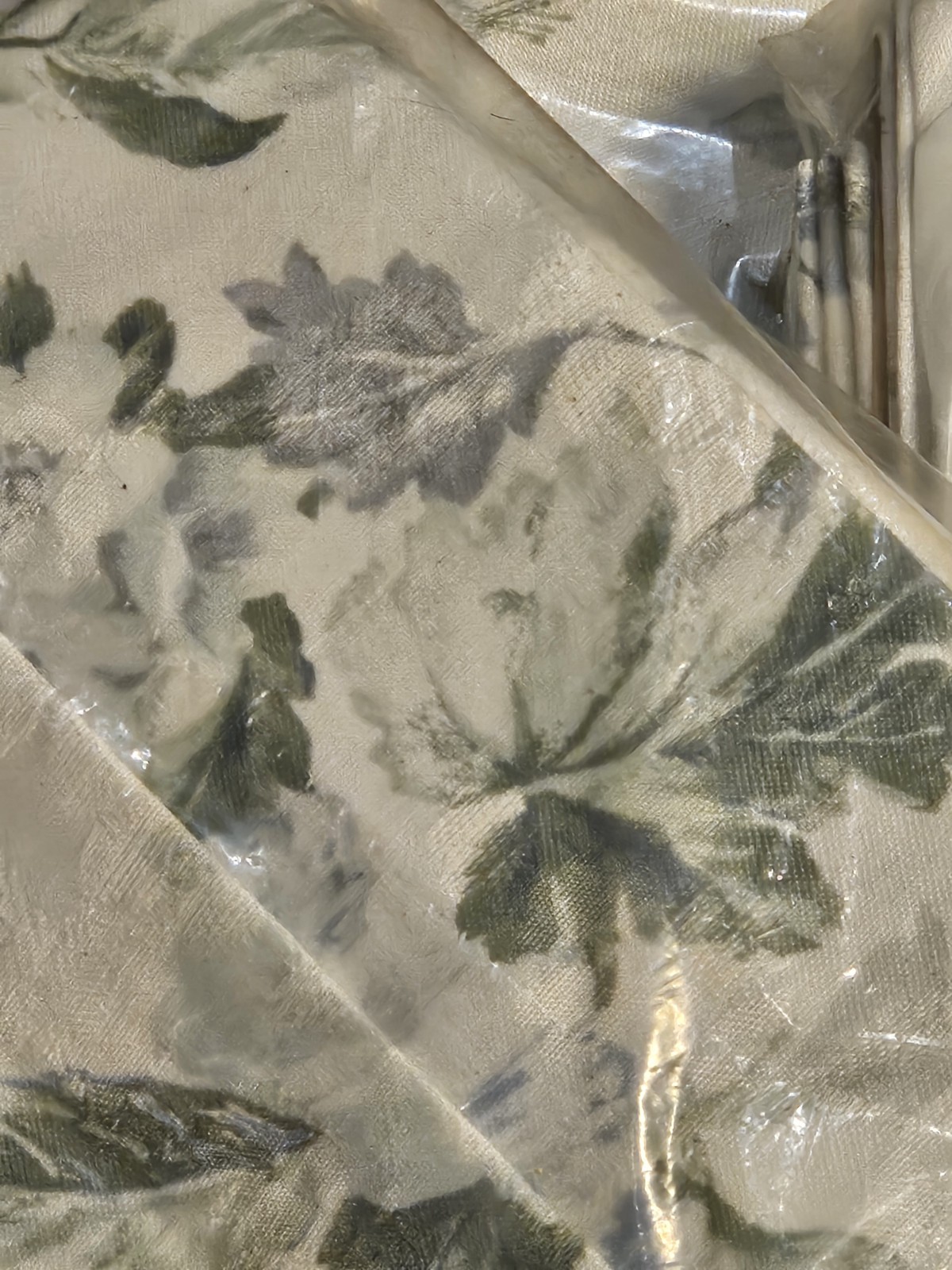 Vtg JCPenney Set Spring Mist 2 Set Curtain Panels 48″W x 84″ L W/Blouson Valance