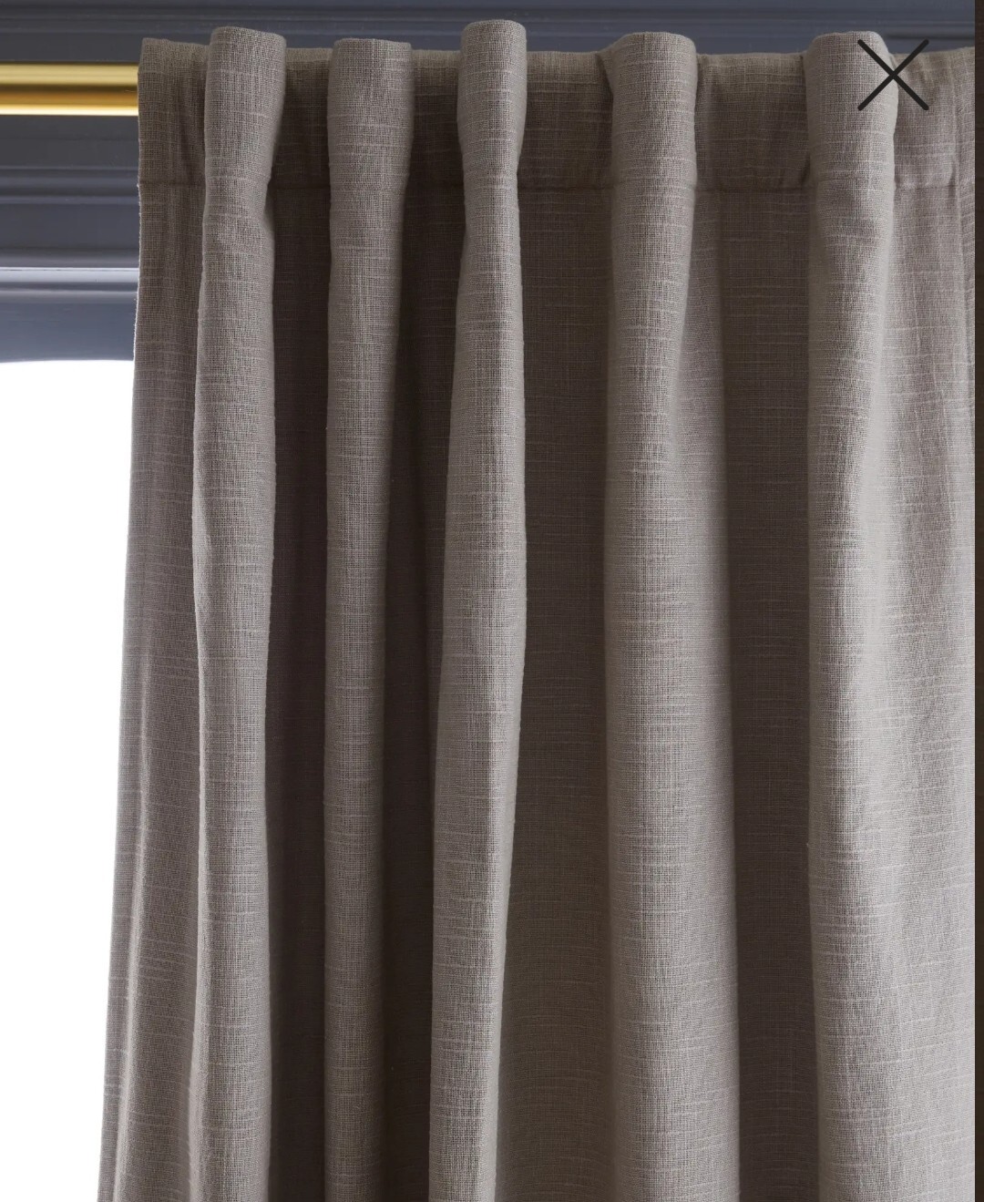 NWOT! Quince Cotton Slub Gray Blackout Curtains Set Of 2 Panels! 48″x 84″(R20)