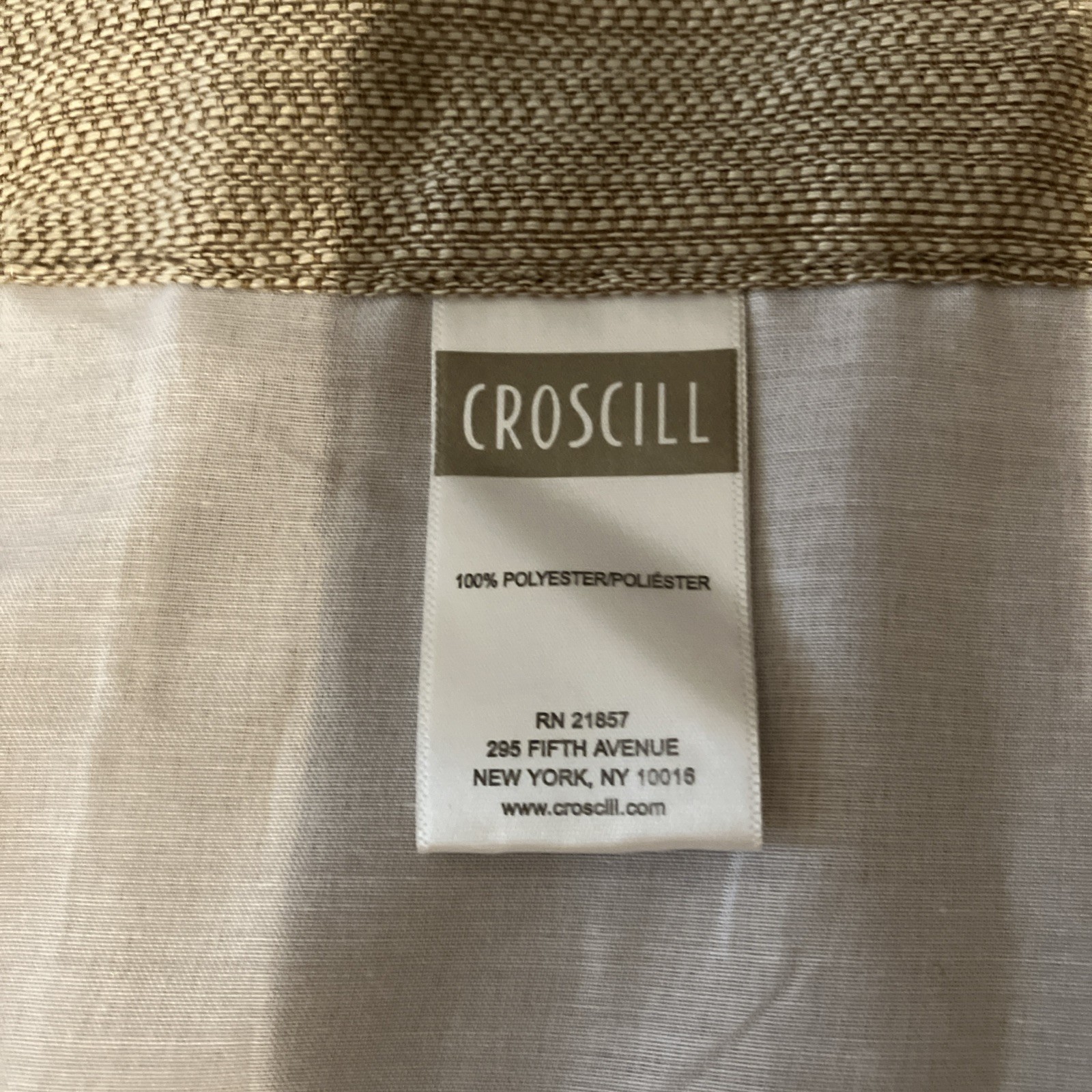 Vintage Croscill Drapes/Curtains 40×84 Pair. 21657Beige/gold Trimmed. Beautiful