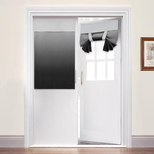 Ombre Room Darkening Black 26″W x 42″L (Pack of 1) Black and Greyish White