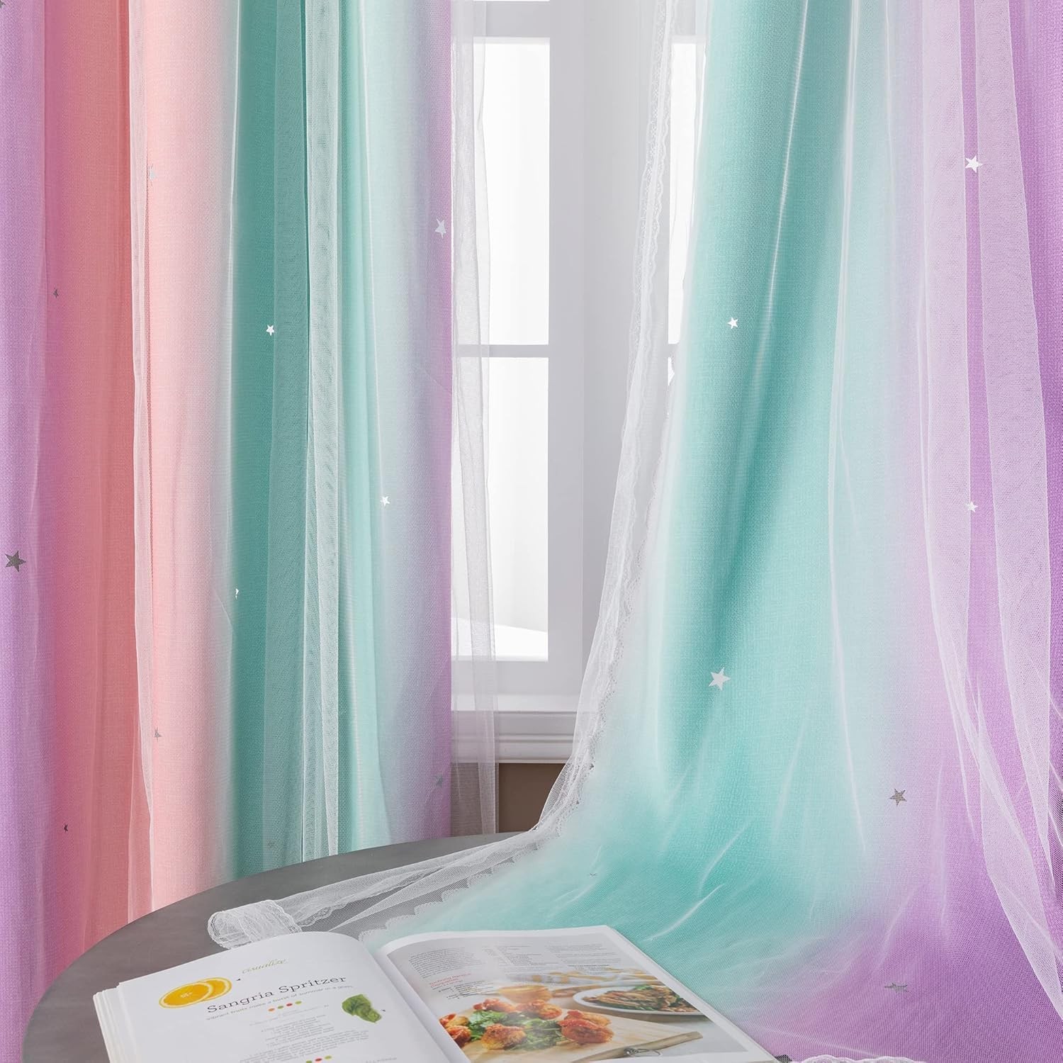 Cortinas De Colores Para Cuarto Niñas Paneles Decoracion Cortinas Rosada Niña