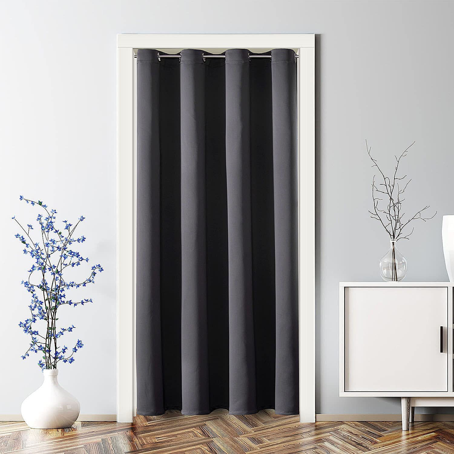 Blackout Door Curtains for Doorway Privacy, Grommet Closet Curtains for Bedroom