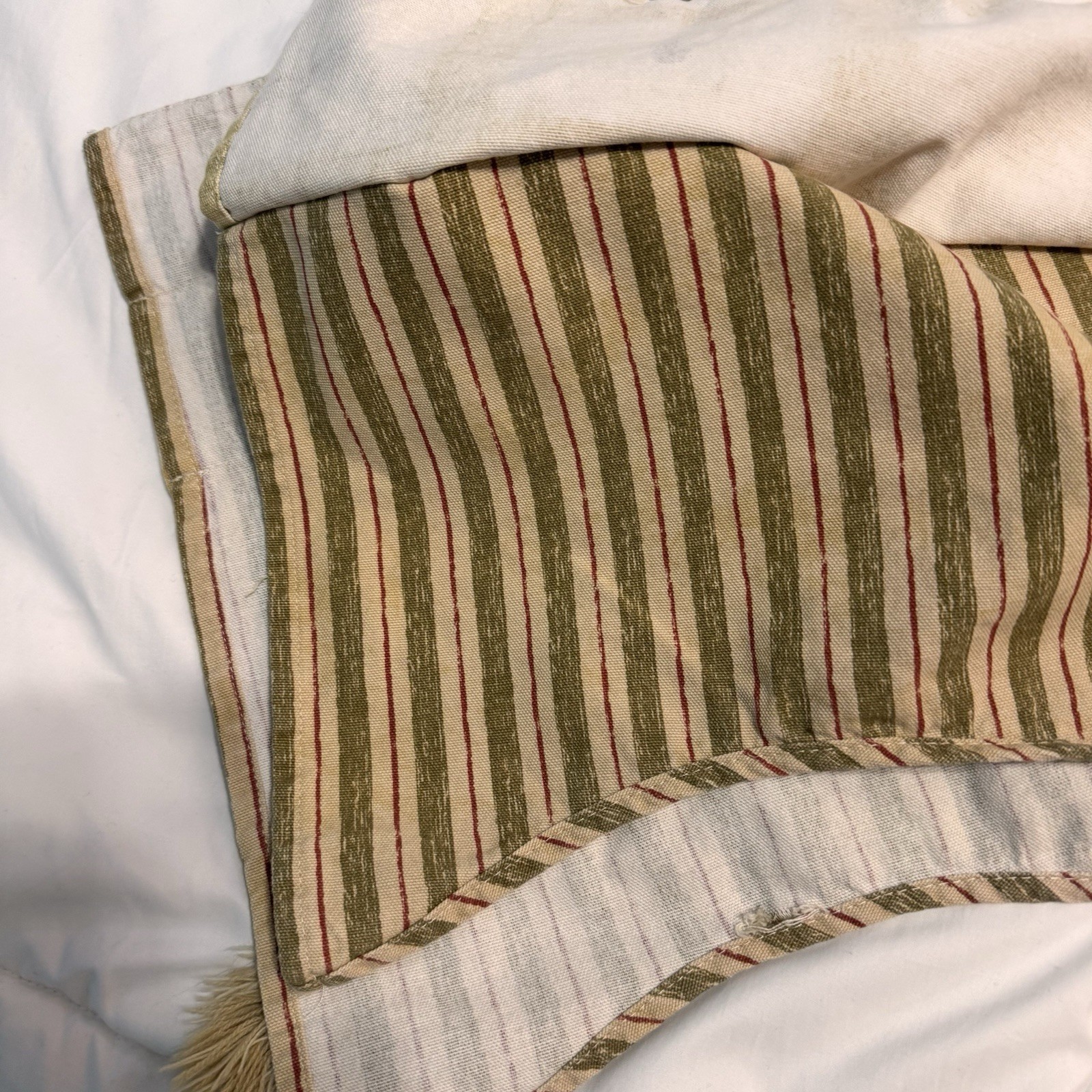 Waverly Ladybug Dragonfly Fairfield 78” Valance Double Layer Striped Fringed