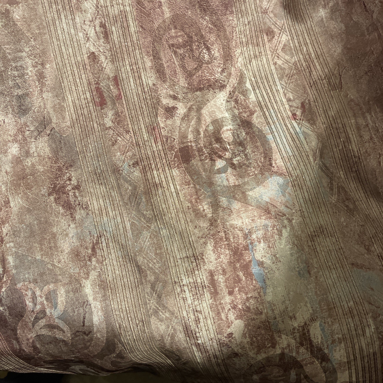 CROSCILL Ventura SHIMMER MAUVE TUSCAN FLORENTINE PLATINUM (PAIR) PANELS 44 X 85