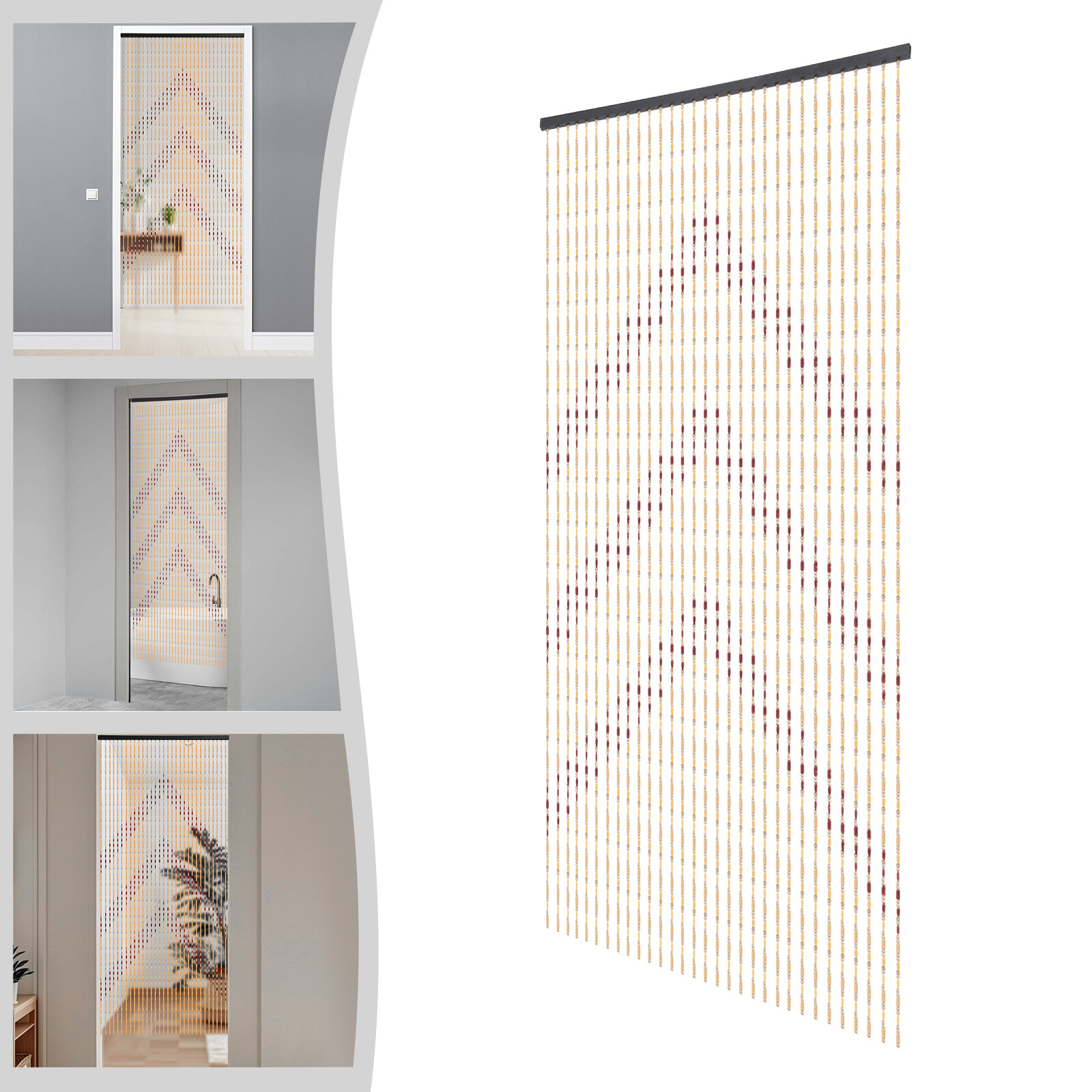 31 Bamboo Beaded Curtain Hanging Beaded Curtain for Doorway Door Beads Curtain