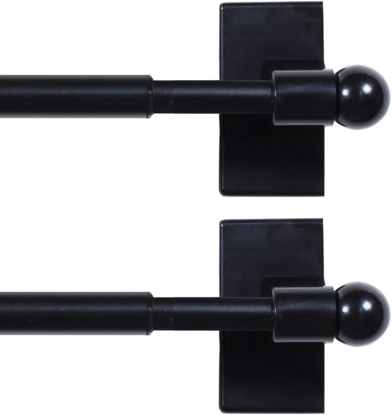 2 Pack Magnetic Curtain Rods for Metal Doors Top and Bottom Multi-Use Adjustable