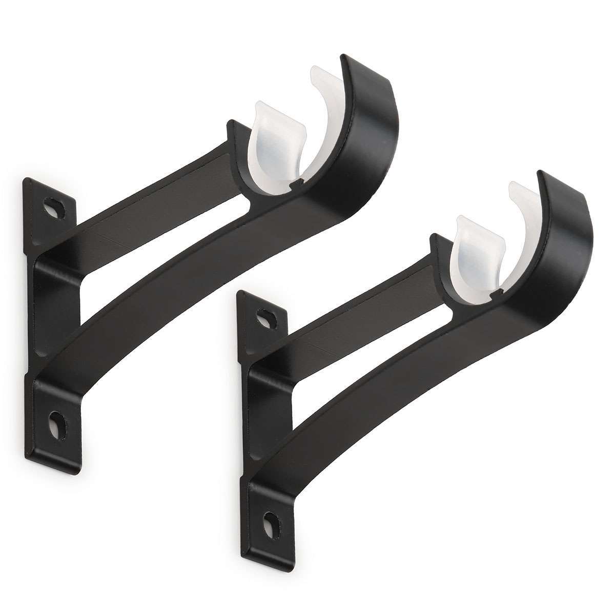 4 Pcs Single Curtain Rod Brackets for Drapery Rod Aluminum Alloy Heavy Duty