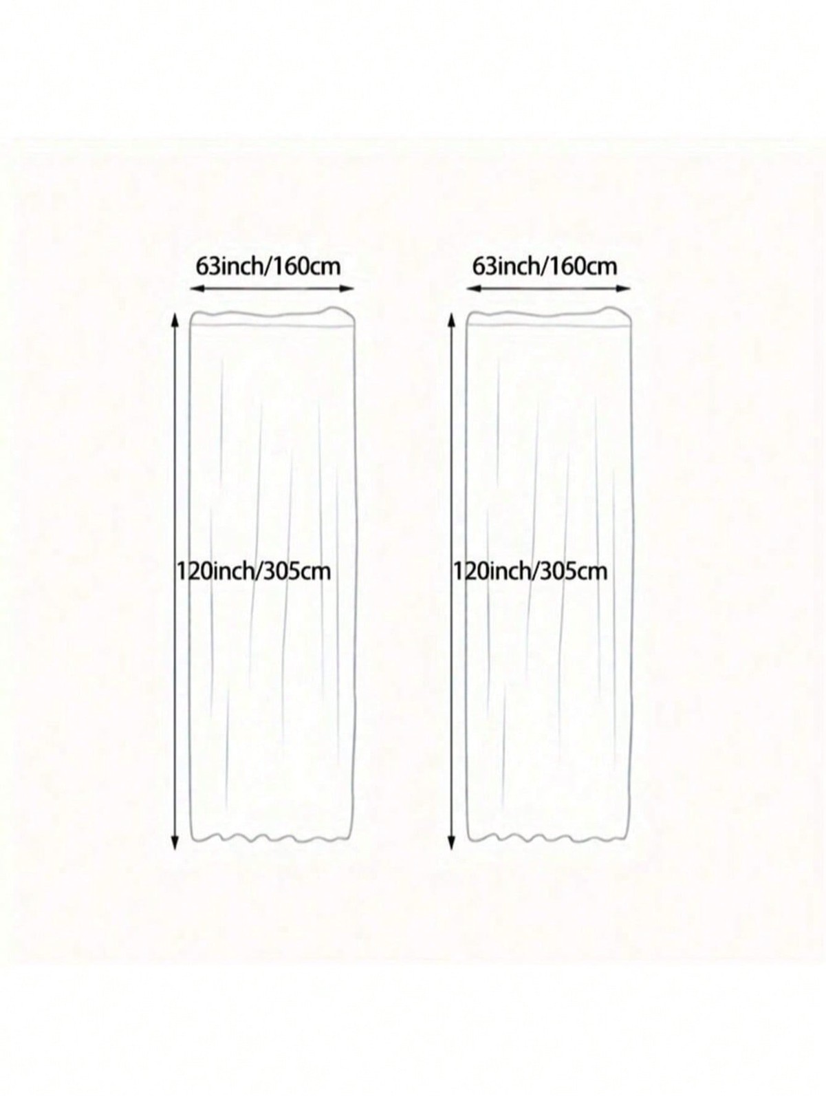 2pcs 160x305cm Outdoor White Sheer Mosquito Net Curtain Rod Pocket
