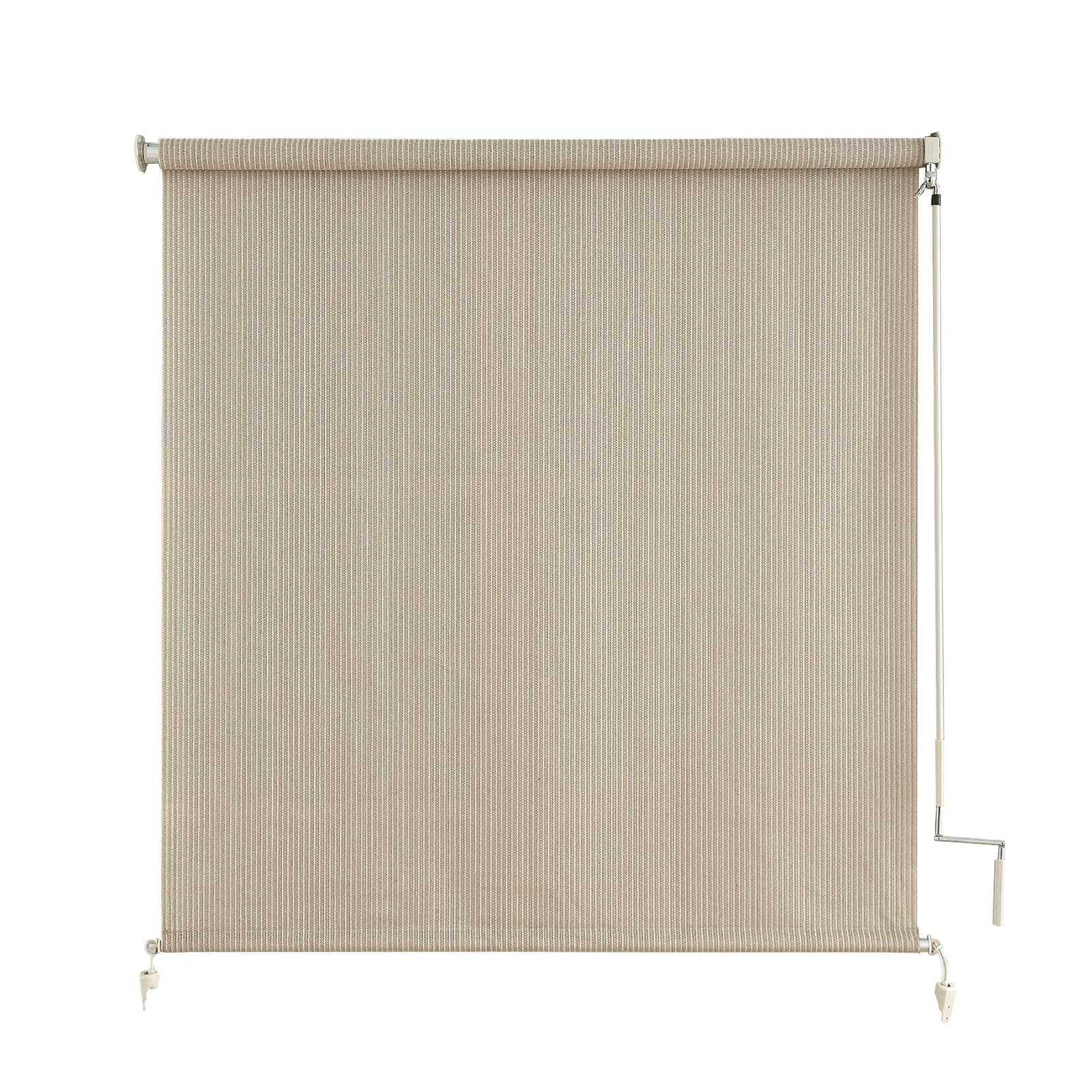 Outdoor Patio Roller Shades – Cordless Blinds for Porch, Gazebo, Balcony, 48″x72