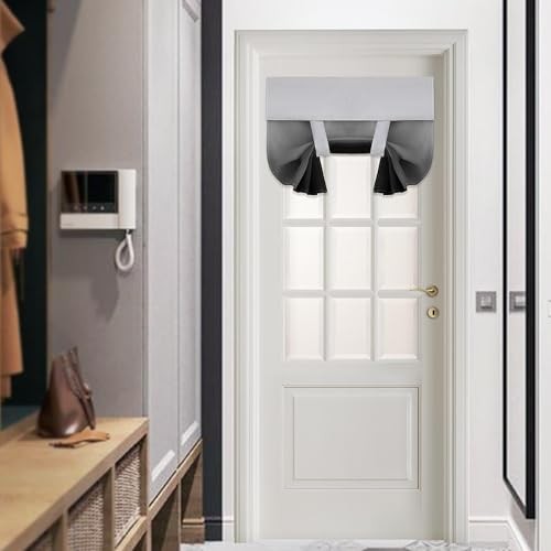 Ombre Room Darkening Black 26″W x 42″L (Pack of 1) Black and Greyish White