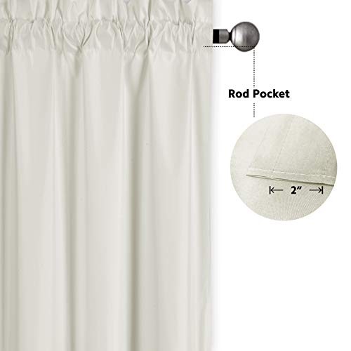 Better Home Style 100% Blackout 2 Tiers Window 36″W x 56″L (Pack of 2) Ivory