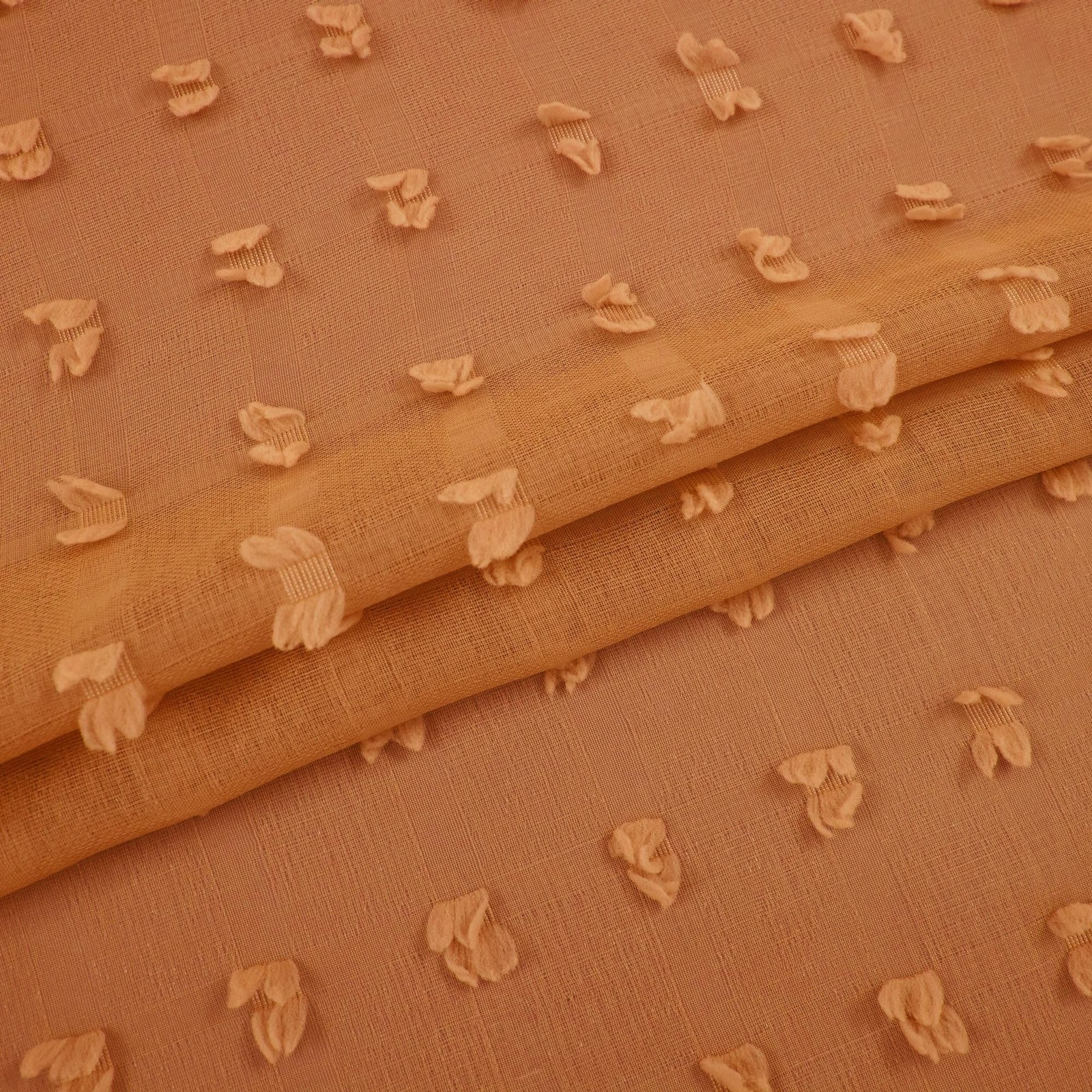 Koufall 52X45 Inches Long Burnt Orange Back Tab Rod Pocket Pom Pom Sheer