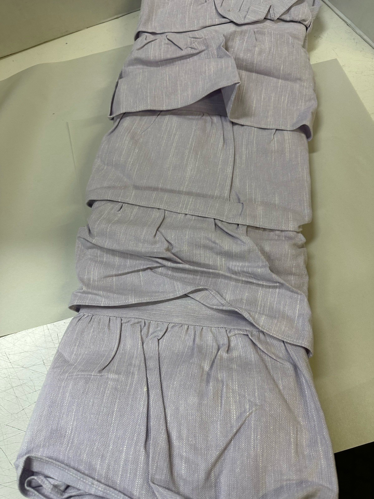 Pottery Barn Kids Evelyn Ruffle Blackout Curtain 44″x 63″ 1 Panel Purple