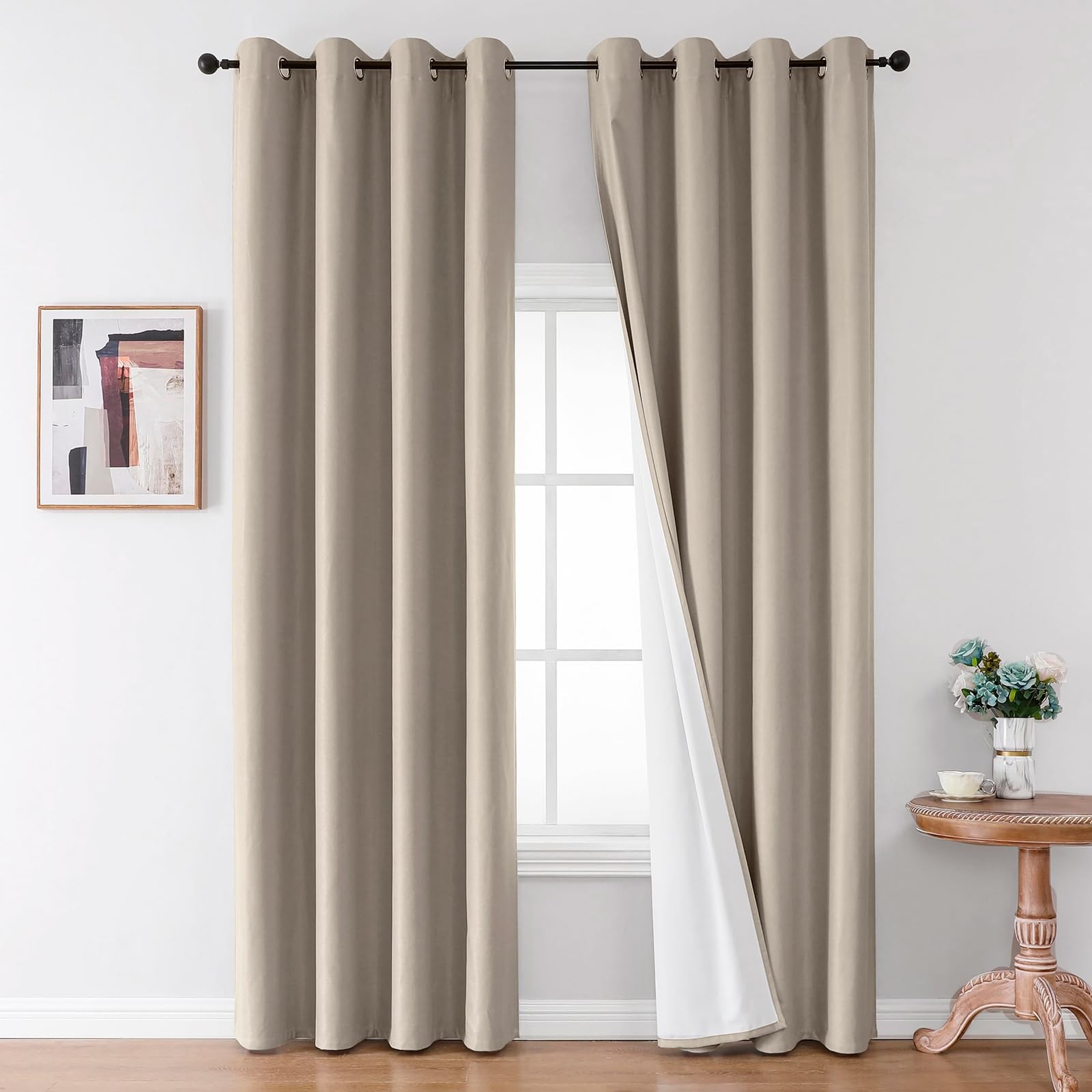 Joydeco Blackout Curtains For Bedroom 120 Inches Long – Grommet Heavy Duty