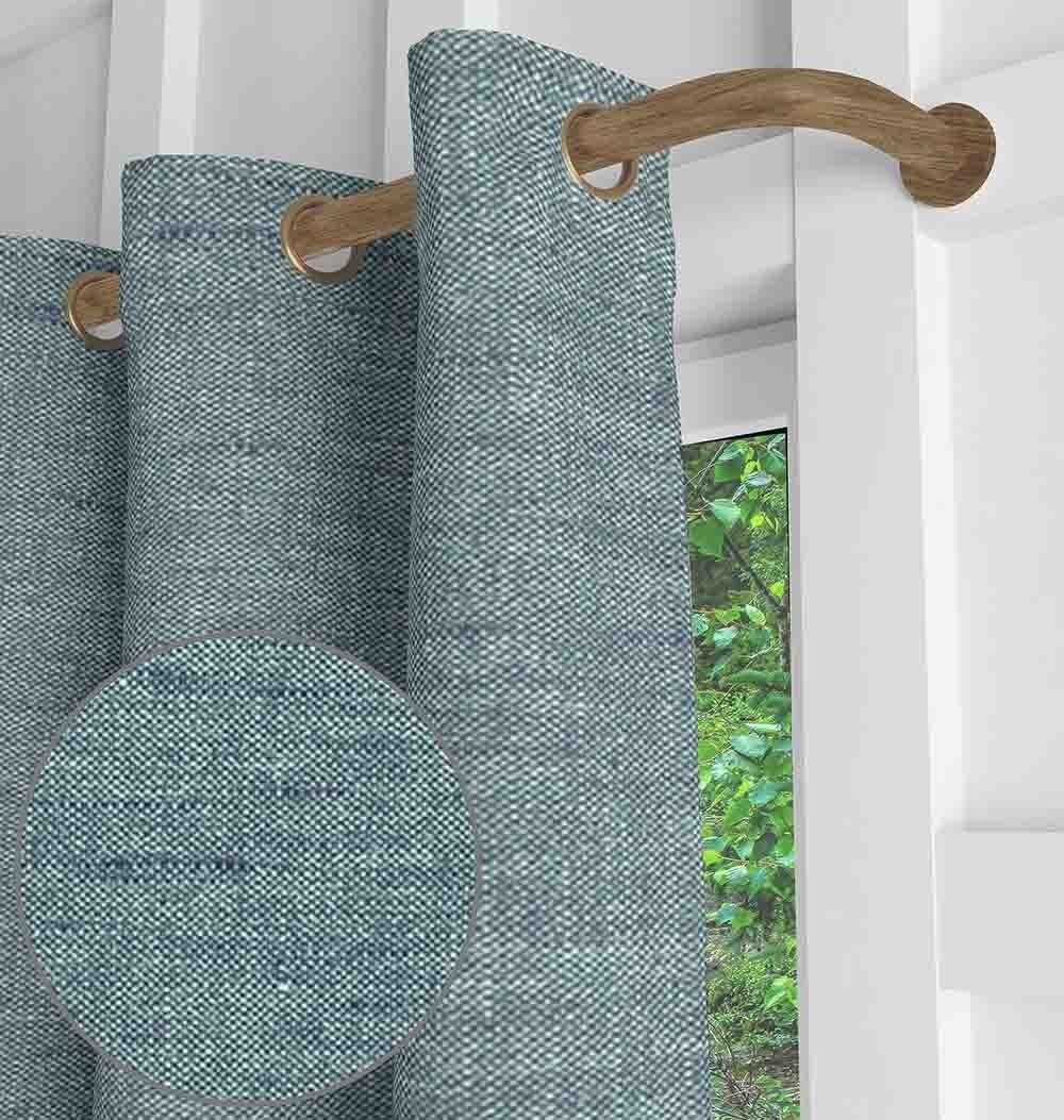 TWO Liz Claiborne Quinn Basketweave Grommet Curtain Panels 50 x 95in