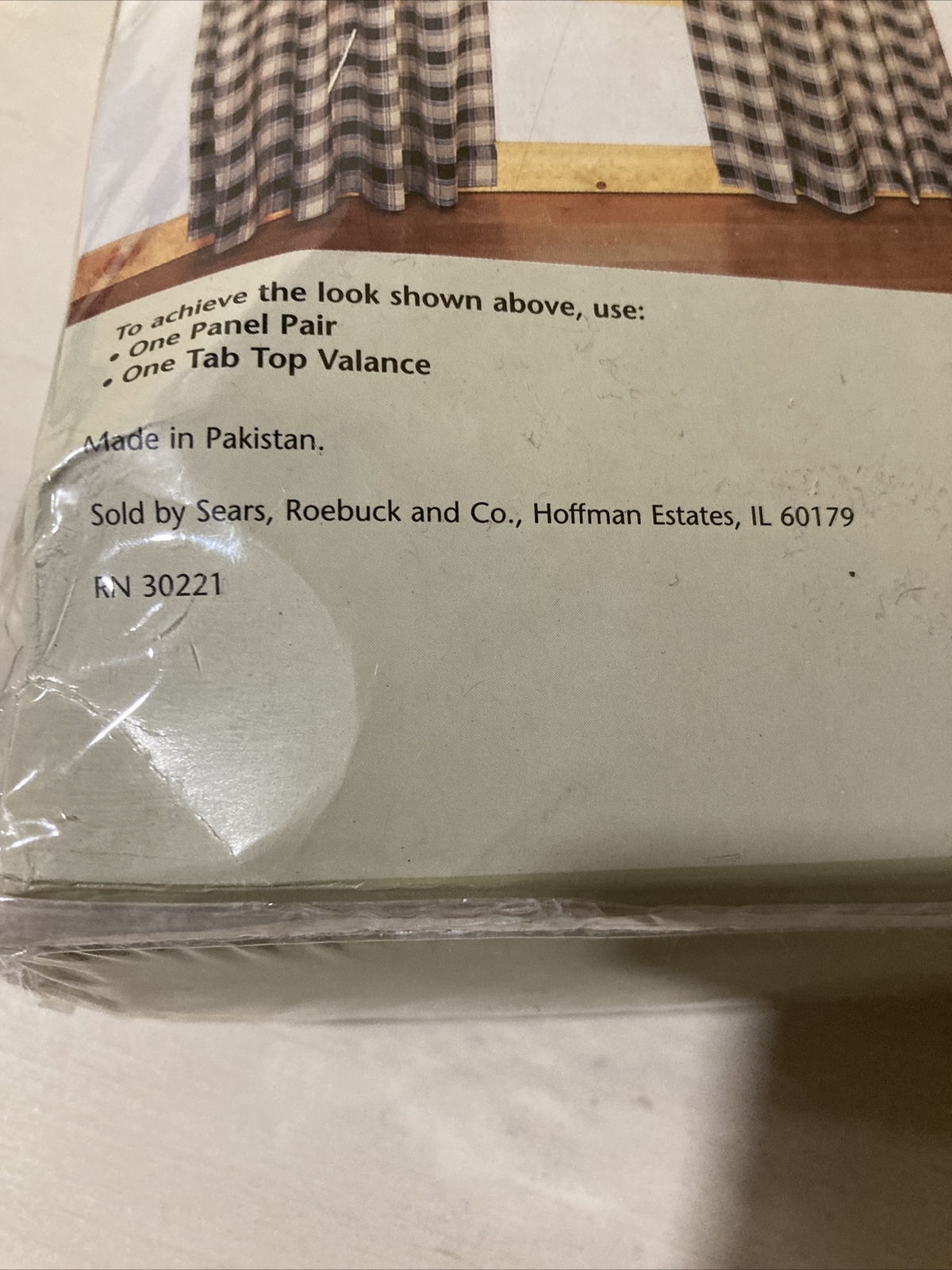 Sedona 100% Cotton Check /Plaid One Tab Top Panel Pair 82”W x84”L