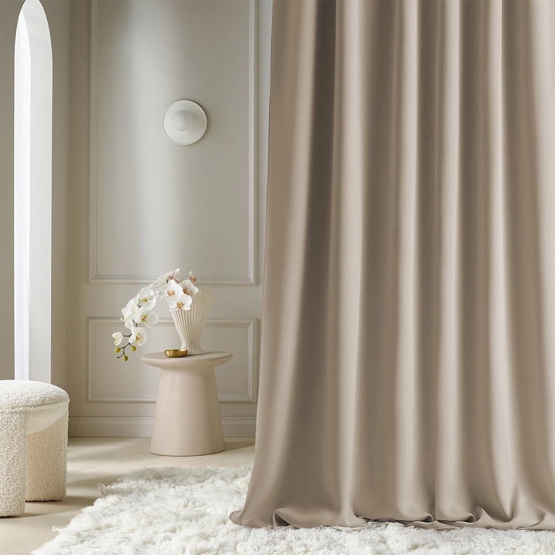 Curtain with Silver Eyelets Aura 140 x 250 cm Width x Height Sliding Curtains Mod…