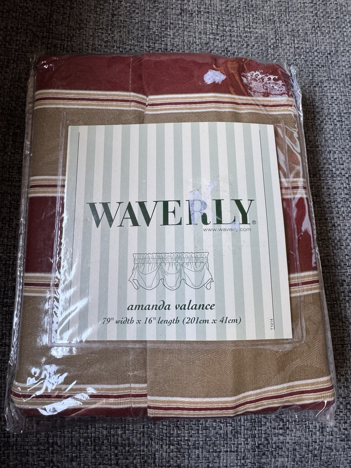 New Waverly Amanda Valance MELROSE STRIPE ANTIQUE 79″ Width X 16″ Length