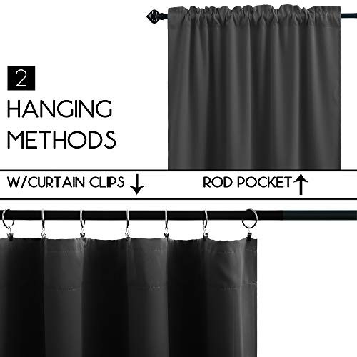 RV Curtains Blackout Privacy Insulation RV 34″W x 36″L (Pack of 2) Dark Gray