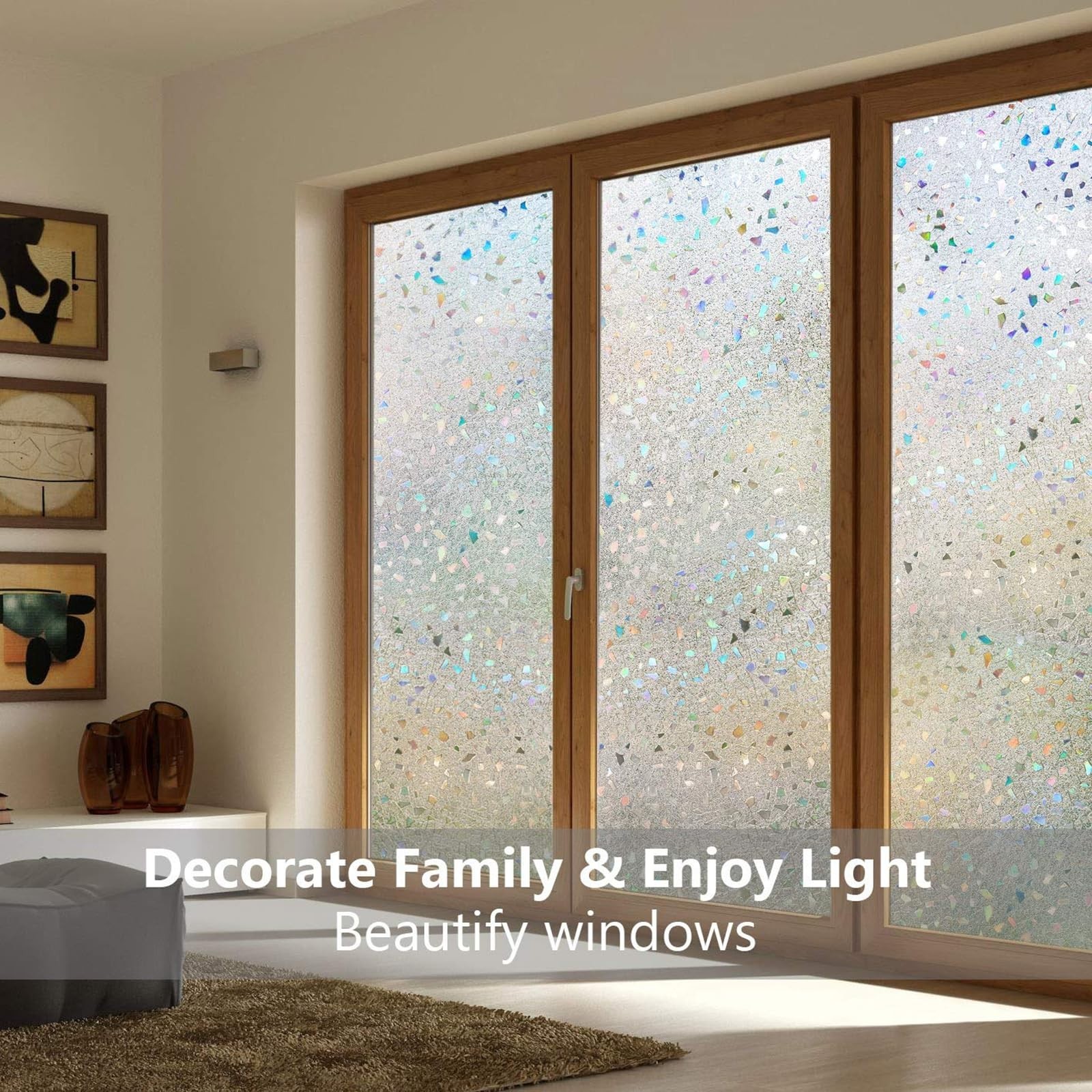 LEMON CLOUD Decorative Window Film, Stained Window Privacy Film, Frosted Glas…