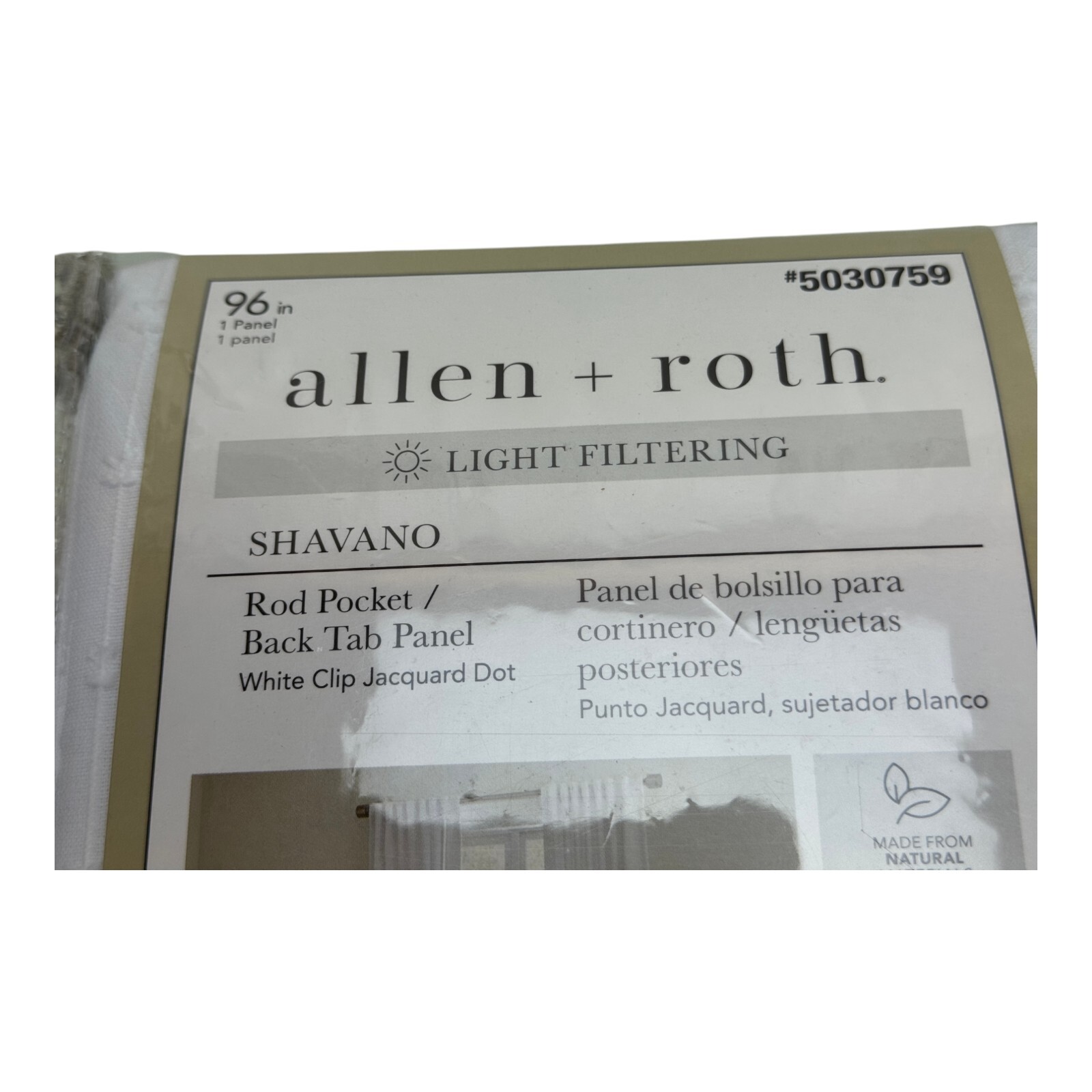 2PK – Allen + Roth 50 x 96 Shavano Ivory Linen Rod Pocket Curtain Panel, 5030759