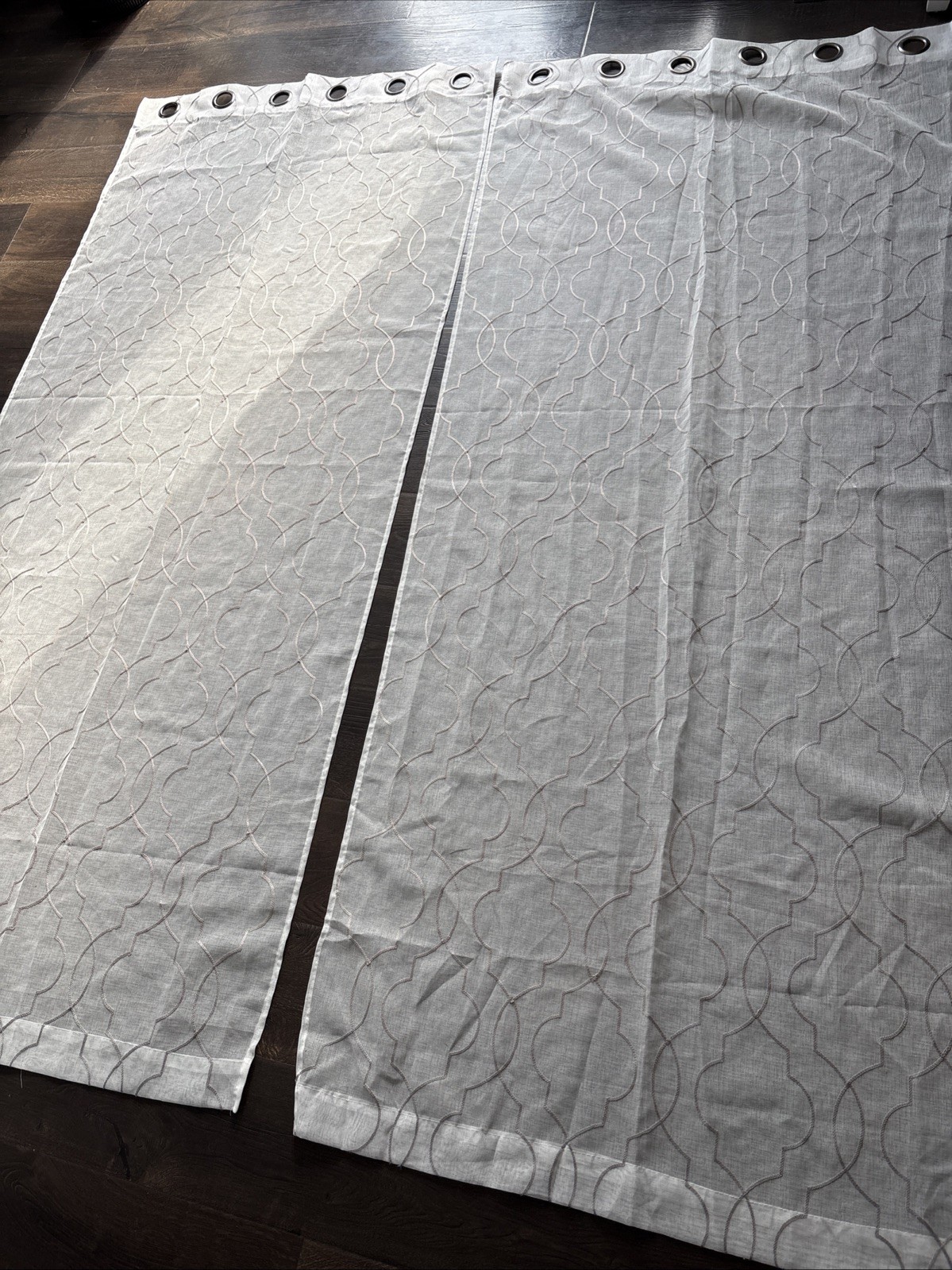 4 Panels – Curtain Pannels – White – 86″ x 38″ – Free Ship