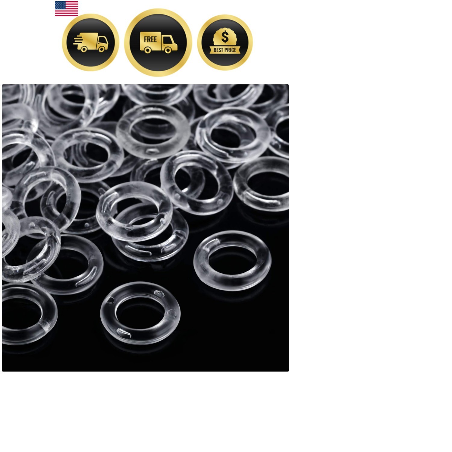100 Pieces Roman Blind Curtain Rings, O-Rings Plastic Rings for Roman Shades …