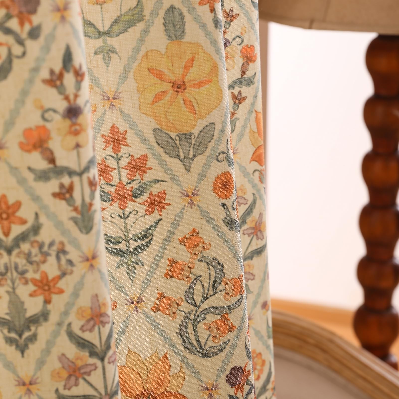 Isaenne Vintage Linen Semi Blackout Cottage Curtains Grommetswestern Decor