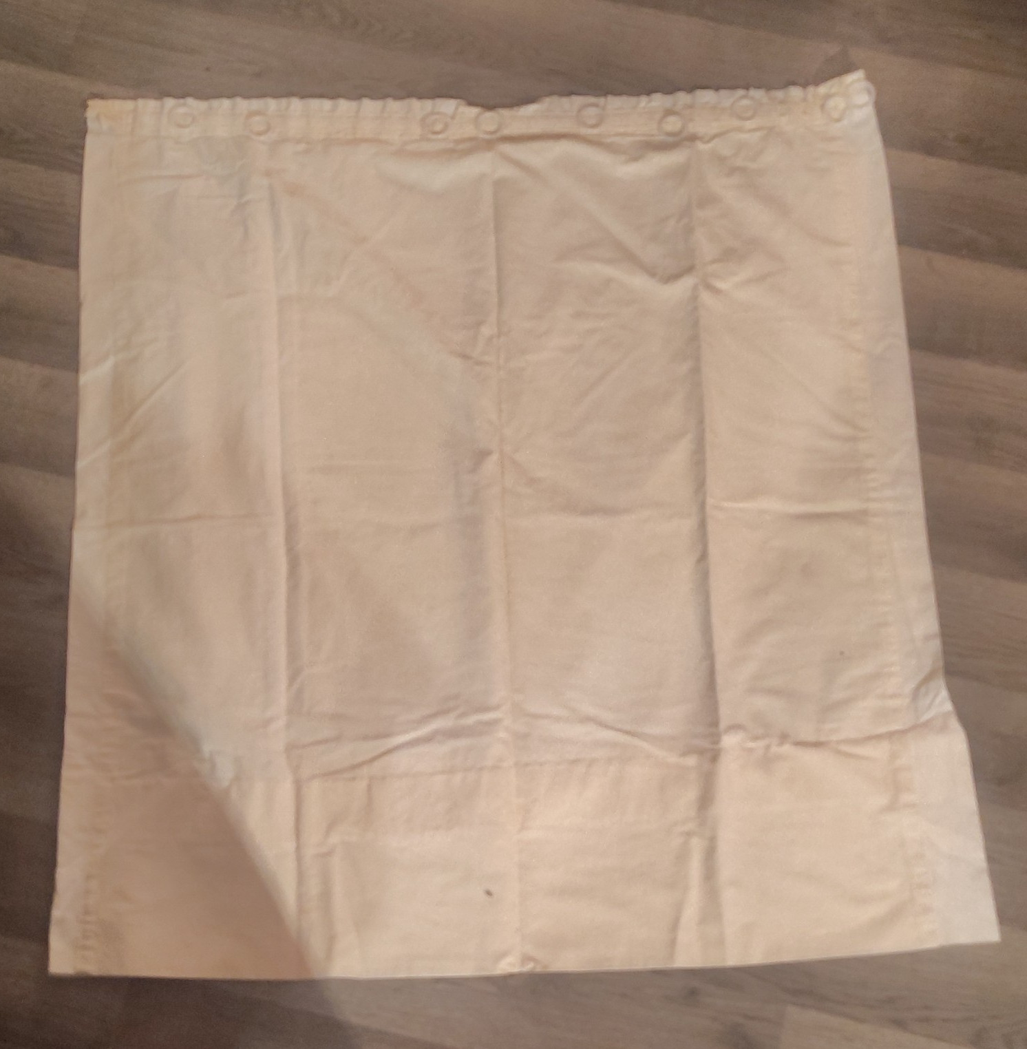 White Solid Cotton Rod Pocket Curtain Panel 34 x 34 in Light Filtering