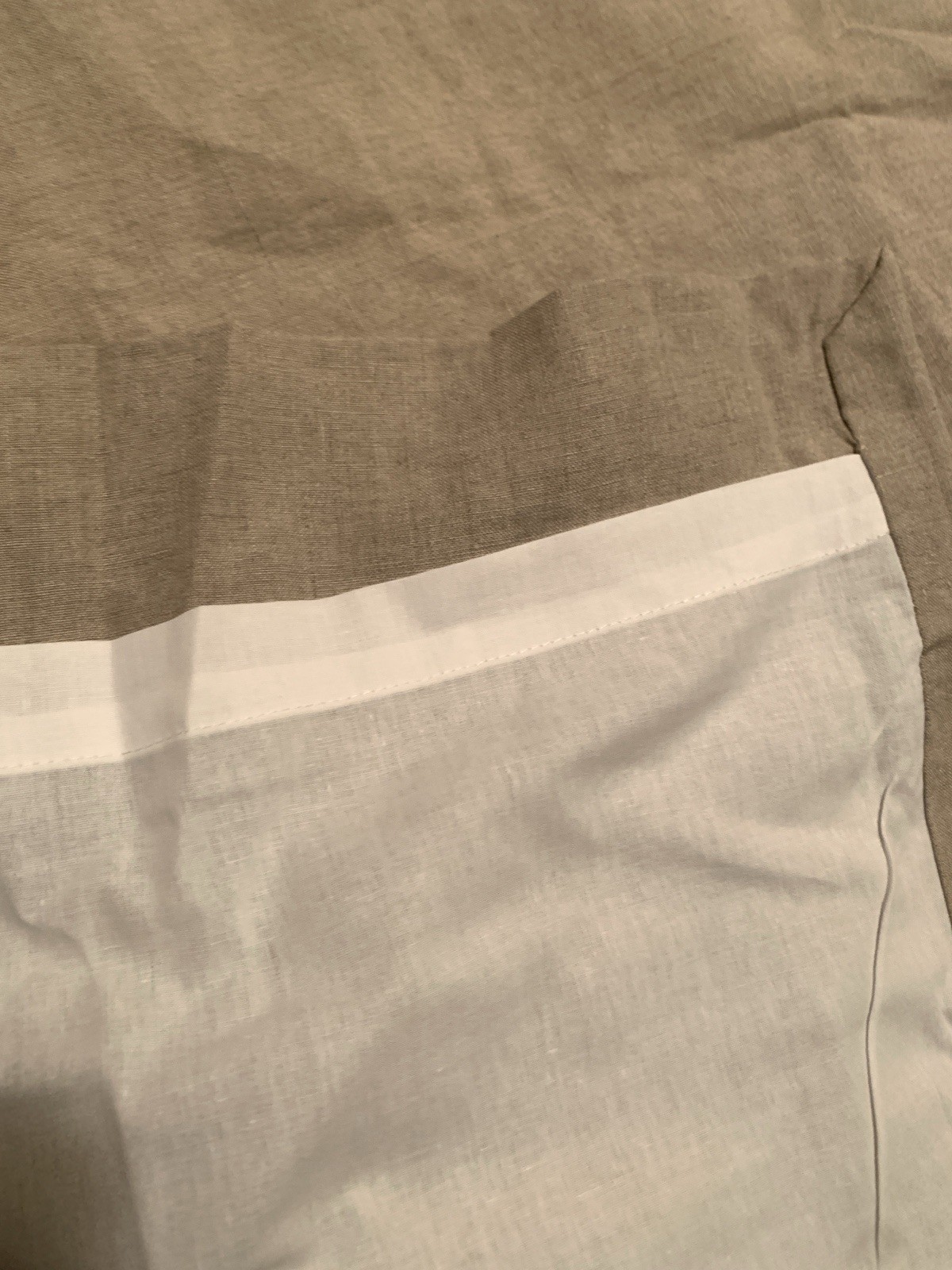 Pottery Barn Belgian Flax Linen 100 X 84”Curtain-Dark Flax NWOT Lined