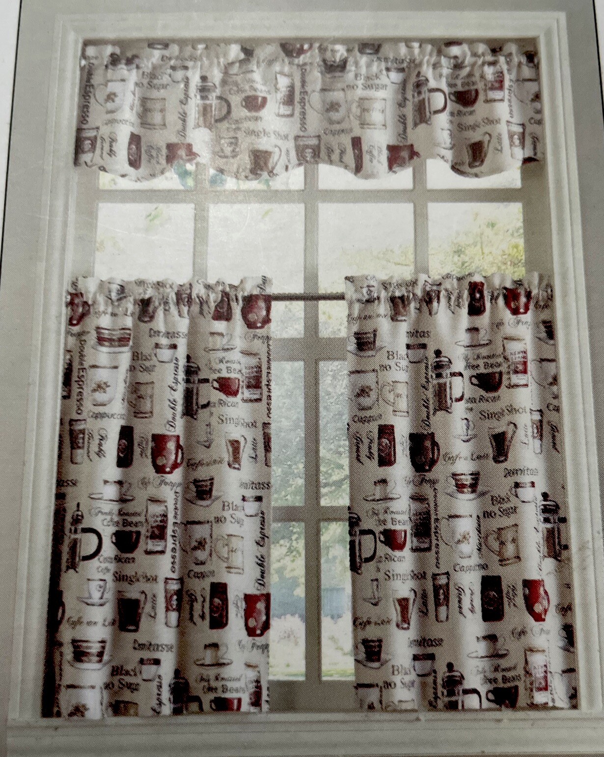 Top Of The Window Tiers 1 Valance & 1 Tier Pair NWT ~ Espresso ~ NEW Lot