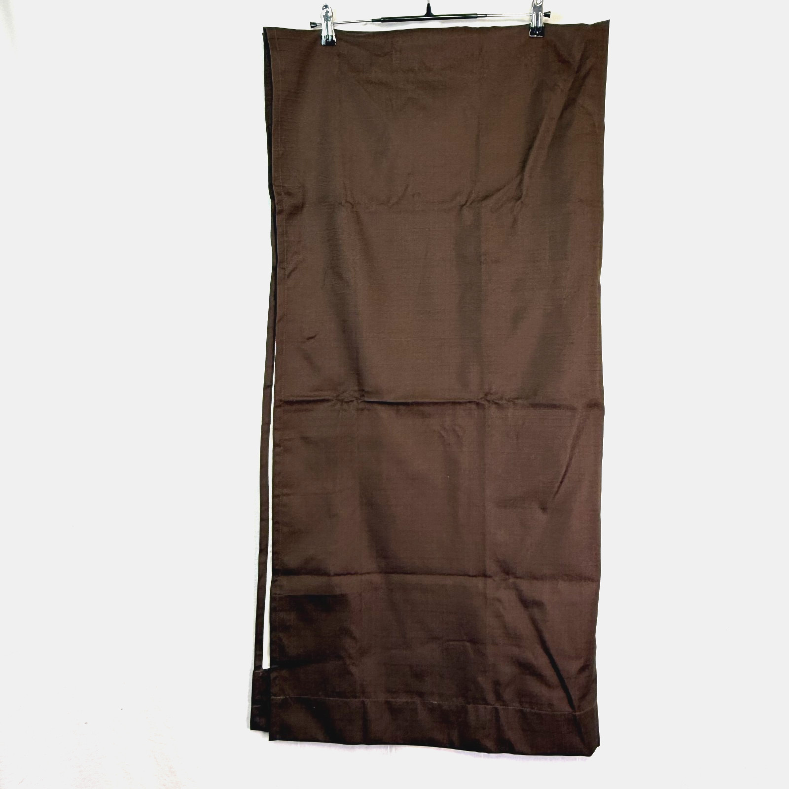 Chocolate Brown Textured Blackout Drapes 40″x 83″ Lined Pole Pocket