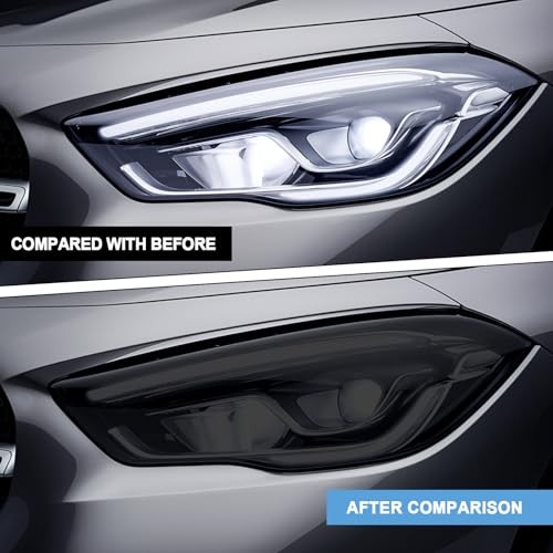 Extra-Wide 16″ x 48″ Headlight Taillight Chameleon Vinyl Wrap Roll – Easy Black
