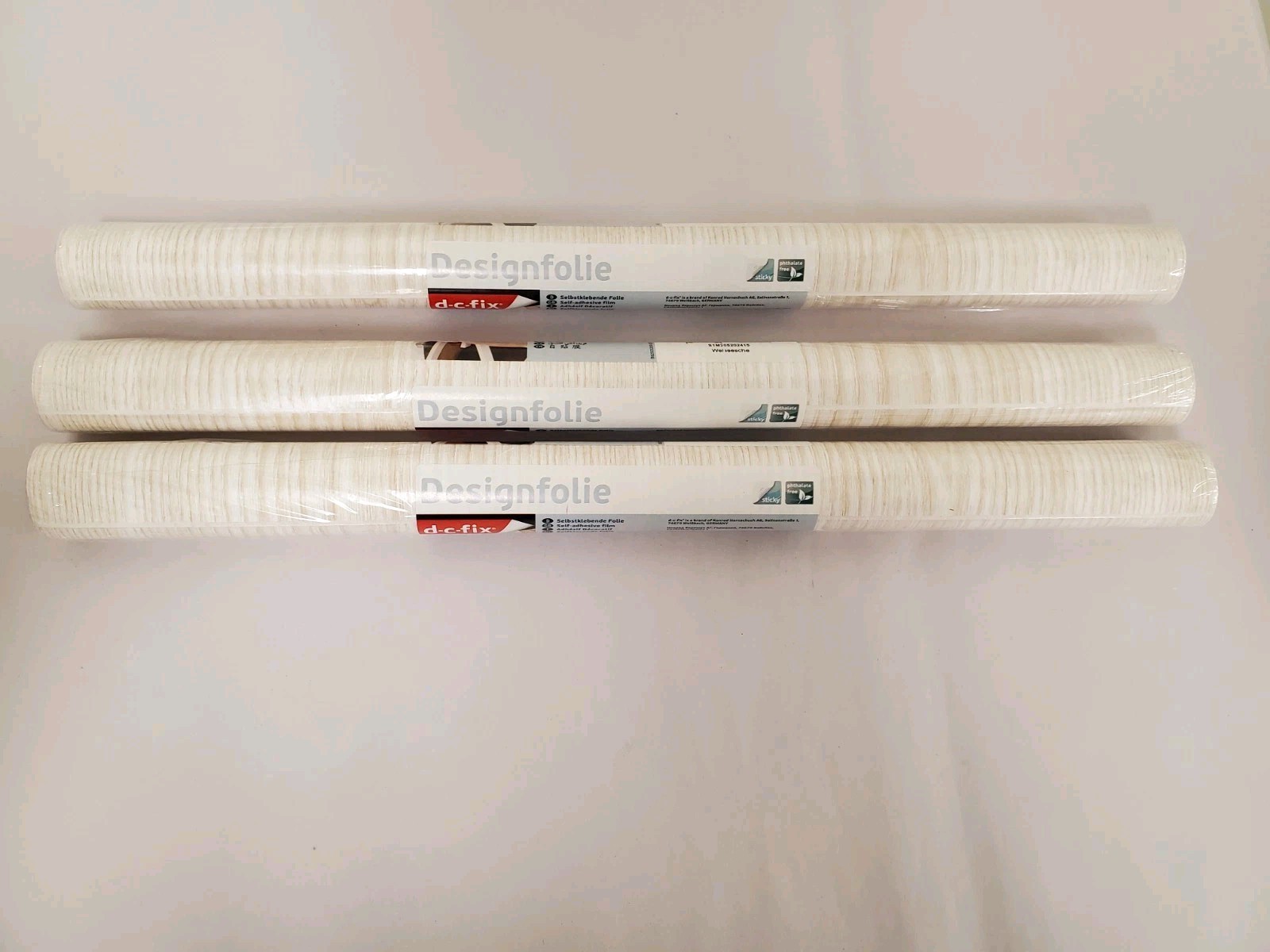 *3 ROLLS* d-c-fix 17″ x 78″ White Ash Self-Adhesive Drawer/Shelf Wood Film Liner