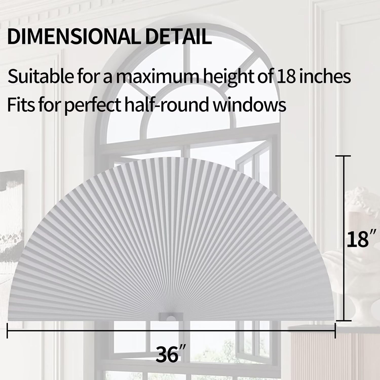 Myshade Arch Window Shades Half Circle Blackout Cellular Shades Cordless No
