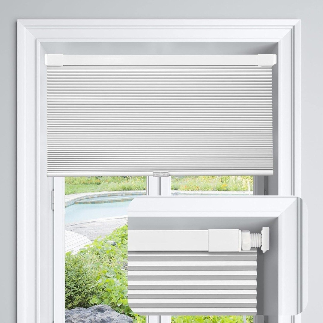 CordlessCellular Shades, Blackout Honeycomb Shades Pleated Blinds 17» W x 36»H