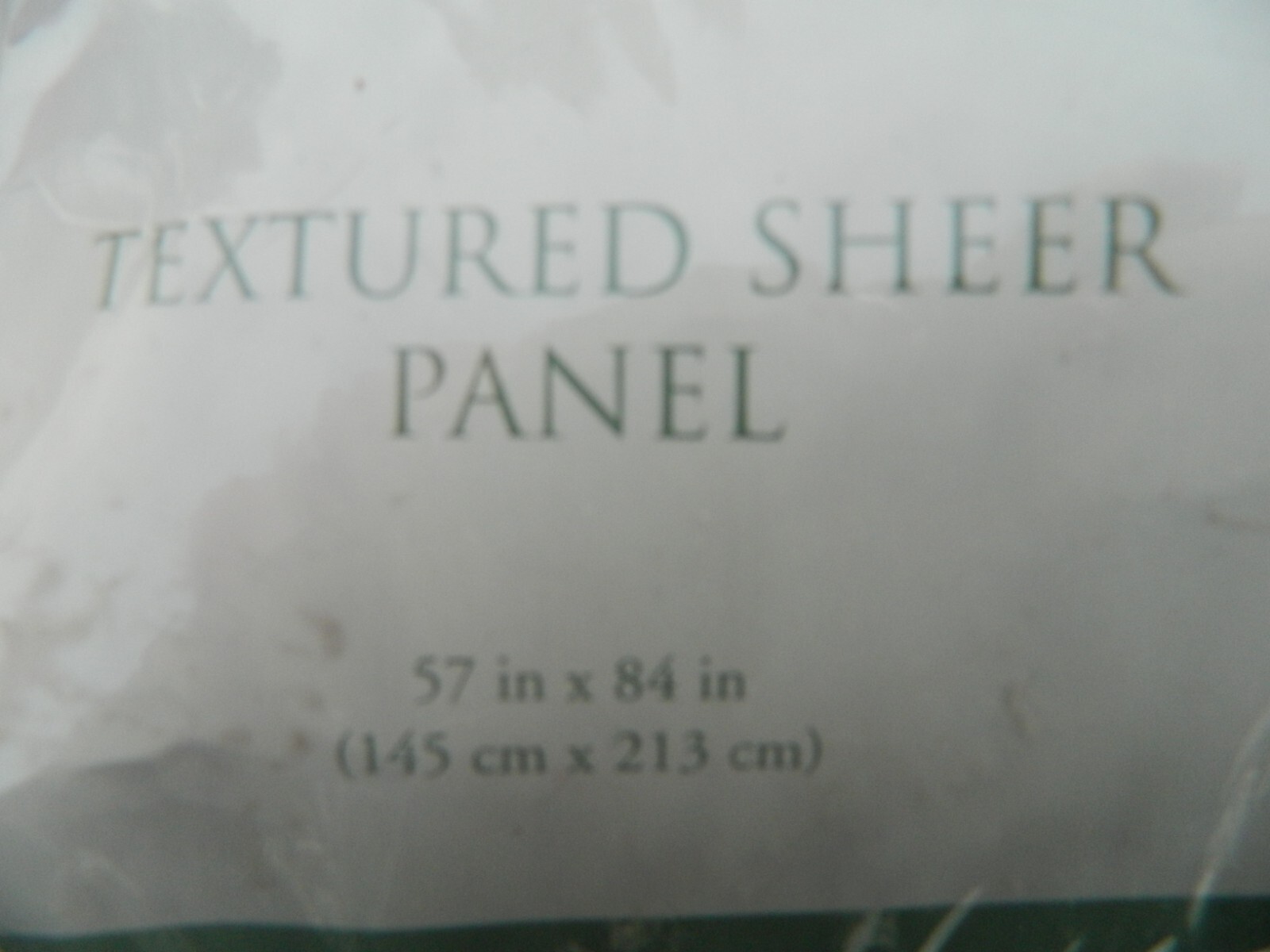 Waverly Garden Room Black Texured Sheer Panel 57X84 NEW In Package One Panel