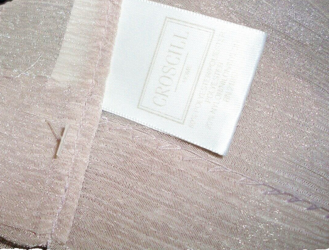 CROSCILL RICE PAPER SHIMMER ANTIQUE ROSE (2) SEMI SHEER PANELS 42 X 84